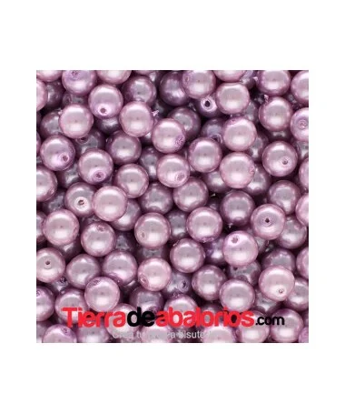 Perla de Cristal Checo 6mm Lila