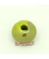 Cerámica Rondel 14x8mm Agujero 3,5mm Pistacho Irisado