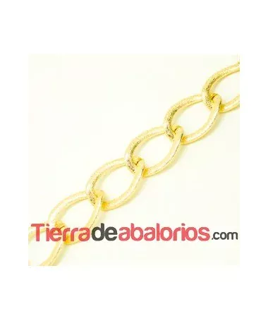 Cadena de Aluminio 46x34mm, Dorado Mate Rugoso Cadena de Aluminio 46x34mm, Dorado Mate Rugoso