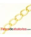 Cadena de Aluminio 46x34mm, Dorado Mate Rugoso