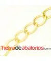 Cadena de Aluminio 46x34mm, Dorado Mate Rugoso