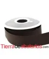 Lazo 25mm Gros Grain Marrón Chocolate