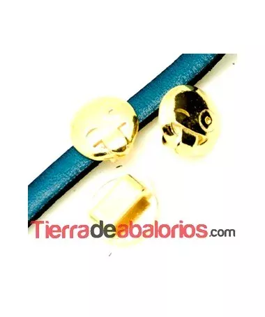 Emoticono 10mm Agujero 6x2mm Burlón, Dorado