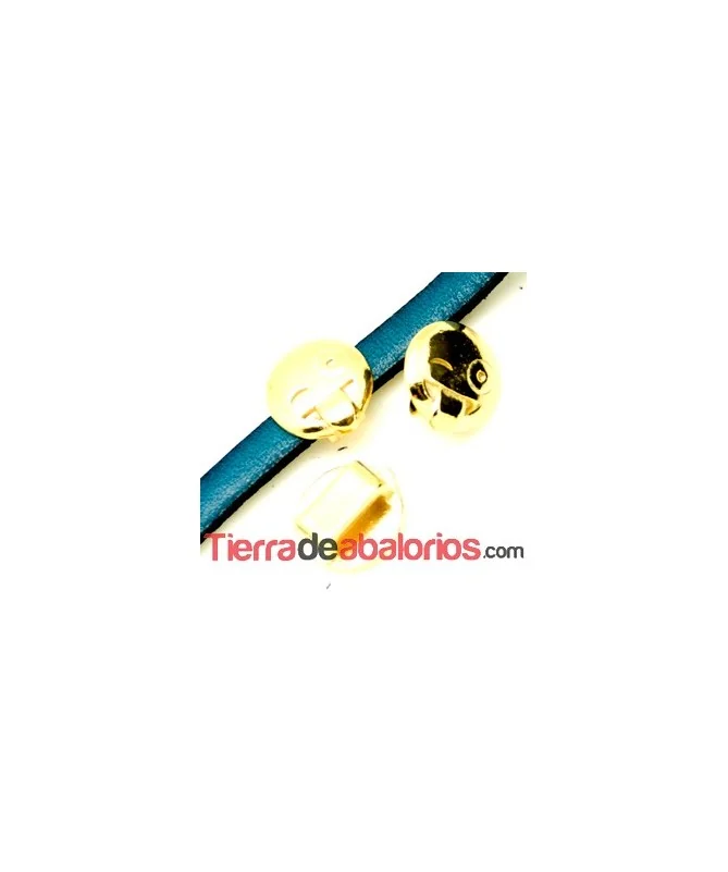 Emoticono 10mm Agujero 6x2mm Burlón, Dorado