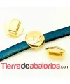 Pasador Emoticono 10mm Agujero 6x2mm Enamorado Dorado