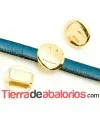 Emoticono 10mm Agujero 6x2mm Risas, Dorado