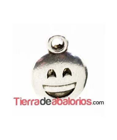 Colgante Emoticono 8mm Sonrisas Plateado