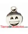 Colgante Emoticono 8mm Sonrisas Plateado