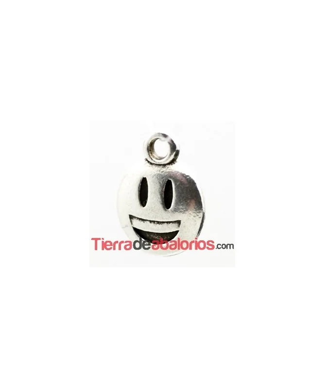 Colgante Emoticono 8mm Risas Plateado