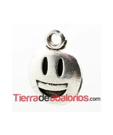 Colgante Emoticono 8mm Risas Plateado