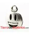 Colgante Emoticono 8mm Risas Plateado
