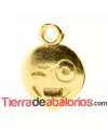 Colgante Emoticono 8mm Burlón Dorado