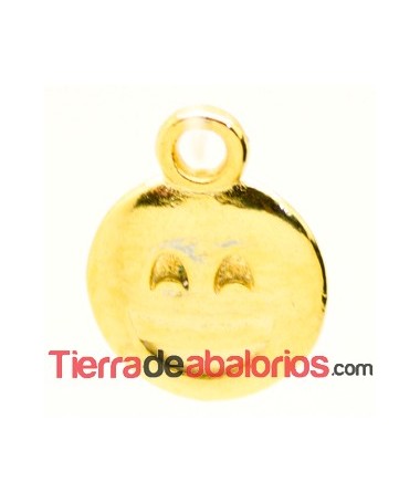 Colgante Emoticono 8mm Sonrisas Dorado