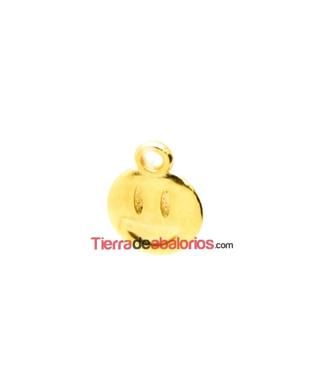Colgante Emoticono 8mm Risas Dorado