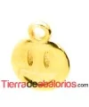 Colgante Emoticono 8mm Risas Dorado