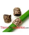 Entrepieza Regaliz Hojas 14x13mm Agujero 10x7mm, Cobre