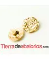 Botón con Perno para Flor 7mm Dorado