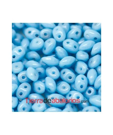 Twin Bead 2,5x5mm Aqua Opaco