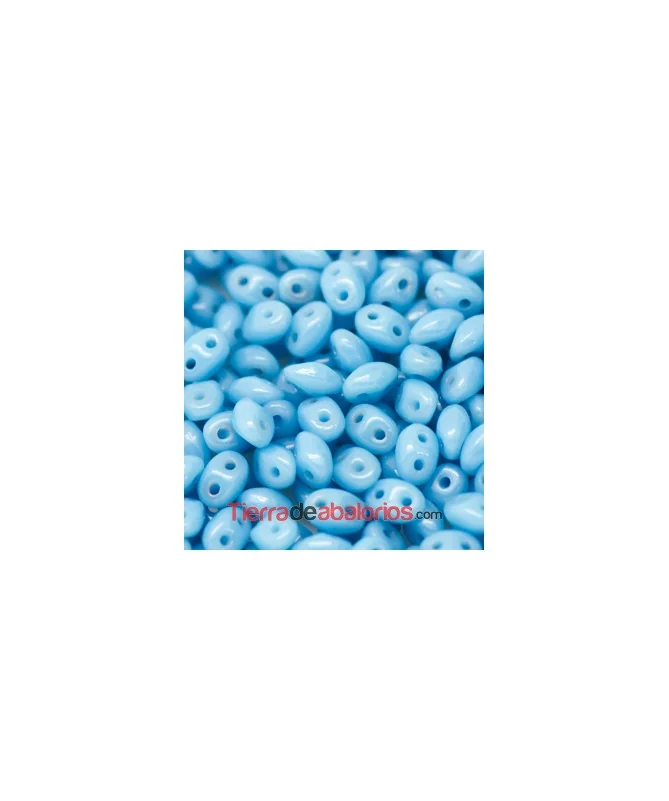 Twin Bead 2,5x5mm Aqua Opaco