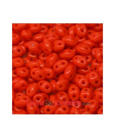 Twin Bead 2,5x5mm Rojo Opaco