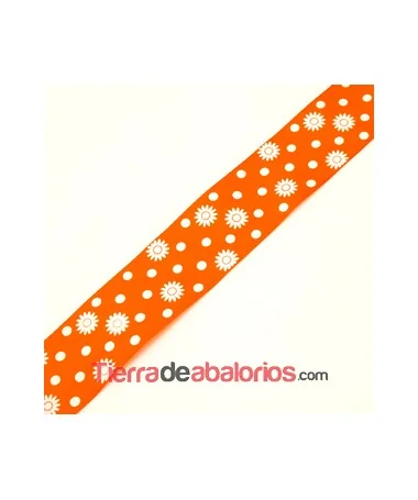 Cinta Poliester 39mm Estampada Naranja Fluor Cinta Poliester 39mm Estampada Naranja Fluor