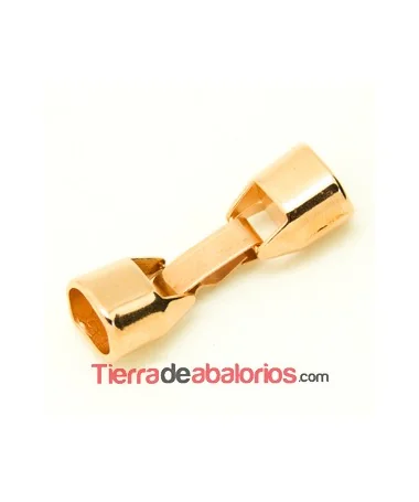 Cierre con Trabilla para Regaliz Agujero 10x6mm Oro Rosa Cierre con Trabilla para Regaliz Agujero 10x6mm Oro Rosa