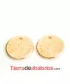 Medalla 13mm Hecho a Mano - Made In Spain, Oro Rosa