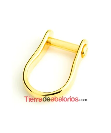 Anillo con Tornillo 32x22mm, Dorado