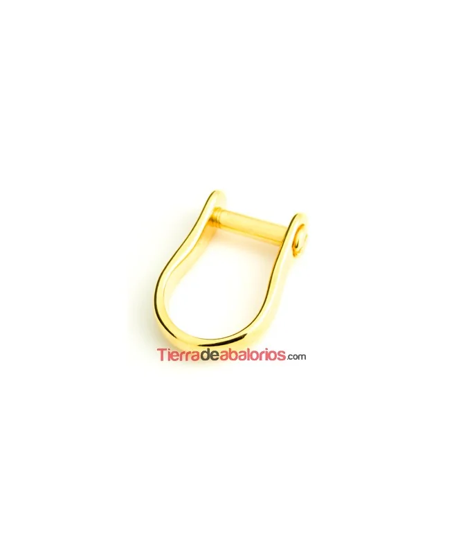 Anillo con Tornillo 32x22mm, Dorado