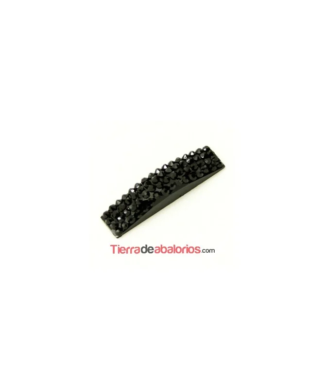 Entrepieza Acrilica 25x7mm Negro