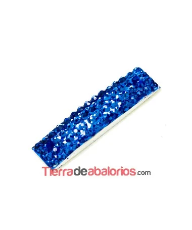 Entrepieza Acrilica 25x7mm Azul