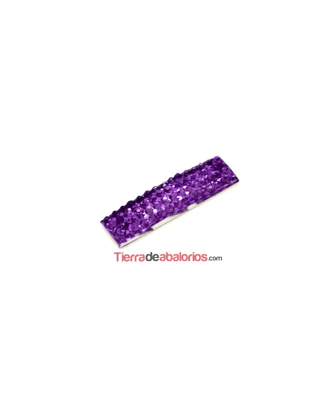 Entrepieza Acrilica 25x7mm Purpura