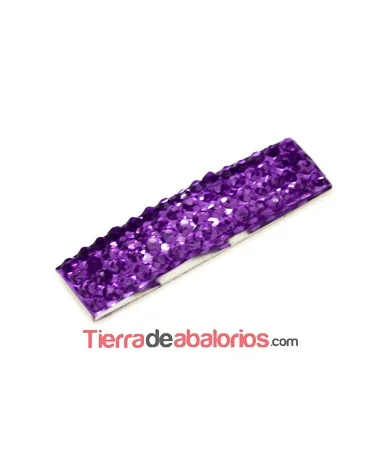 Entrepieza Acrilica 25x7mm Purpura