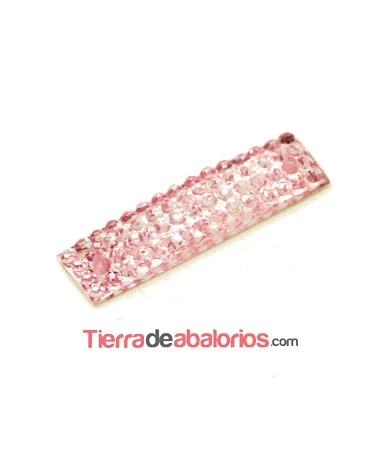 Entrepieza Acrilica 25x7mm Rosa Claro
