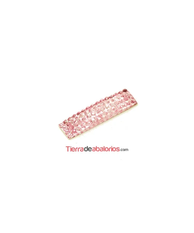 Entrepieza Acrilica 25x7mm Rosa Claro