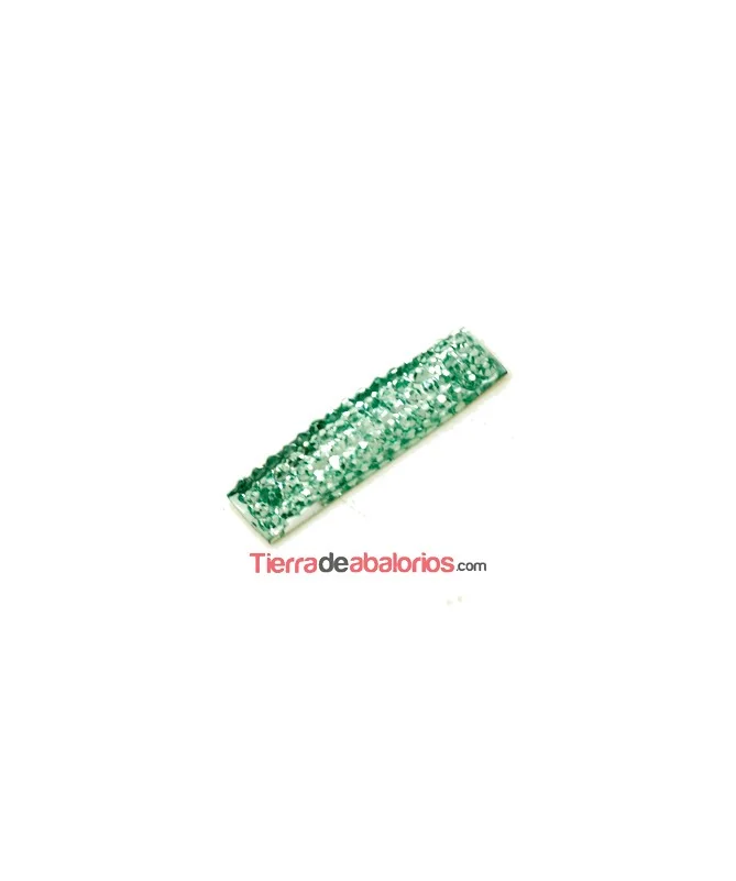 Entrepieza Acrilica 25x7mm Verde Claro