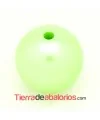 Resina Bola 14mm Agujero 2,8mm Verde Claro Perlado