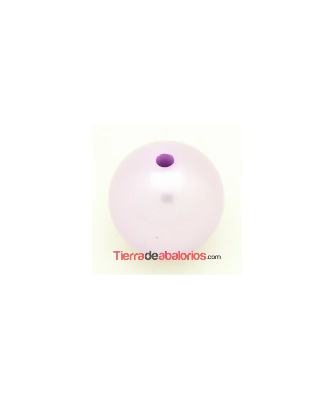 Resina Bola 14mm Agujero 2,8mm Lila Perlado