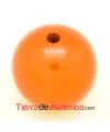 Resina Bola 14mm Agujero 2,8mm Naranja Perlado