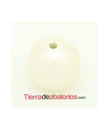 Resina Bola 14mm Agujero 2,8mm Perla