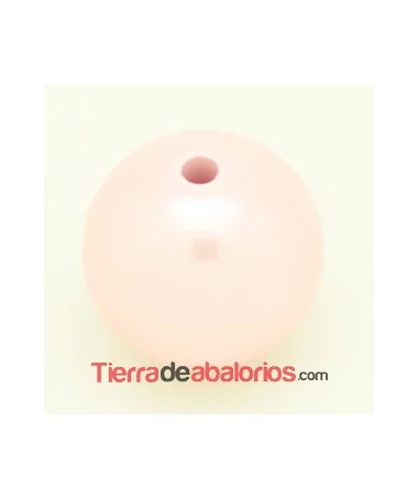 Resina Bola 25mm Agujero 3,8mm Rosa Bebé Perlado Resina Bola 25mm Agujero 3,8mm Rosa Bebé Perlado
