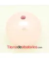 Resina Bola 25mm Agujero 3,8mm Rosa Bebé Perlado