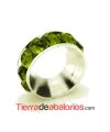 Rondel con Strass 10mm Agujero 5mm Olivine