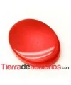Cabujón Resina Ovalado 18x14mm Rojo