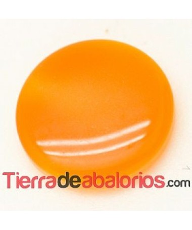 Cabujón Resina Redondo 13mm Naranja