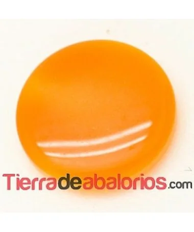 Cabujón Resina Redondo 13mm Naranja Cabujón Resina Redondo 13mm Naranja