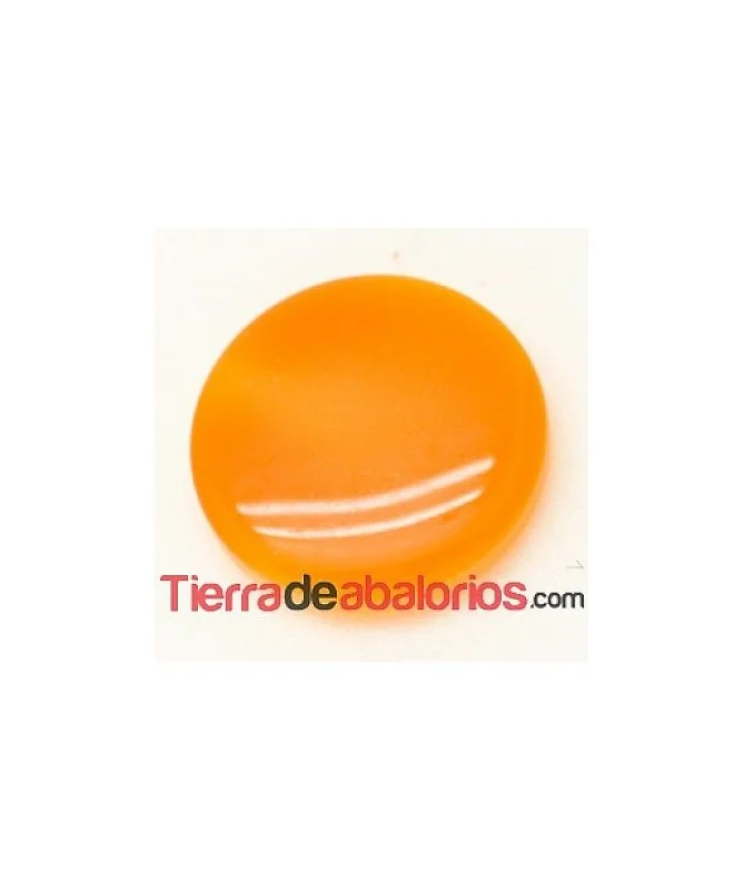 Cabujón Resina Redondo 13mm Naranja