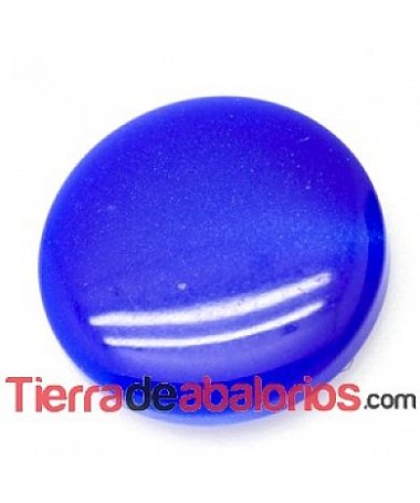 Cabujón Resina Redondo 13mm Azul Eléctrico