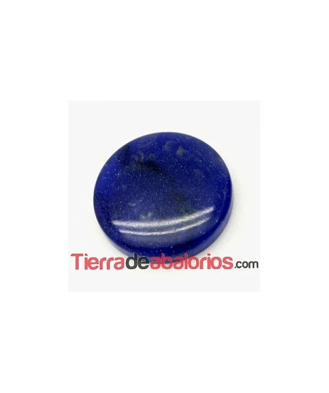 Cabujón Resina Redondo 13mm Azul Marino
