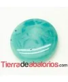Cabujón Resina Redondo 13mm Turquesa